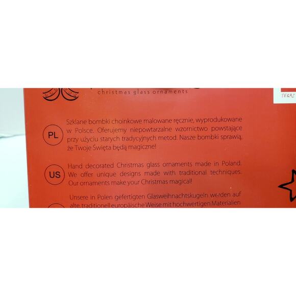 New 4 Pack VITBIS Poland Glass Christmas Ornaments Silver San Francisco Skyline - Picture 3 of 4